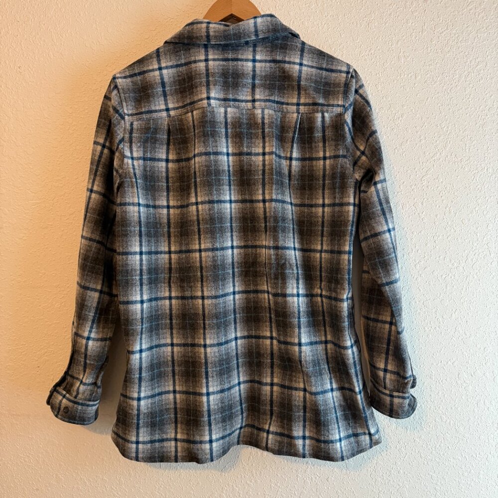 NWOT Pendleton Wool Button Down Blue Gray - image 3